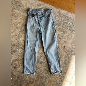 Abercrombie cross waist dad jeans